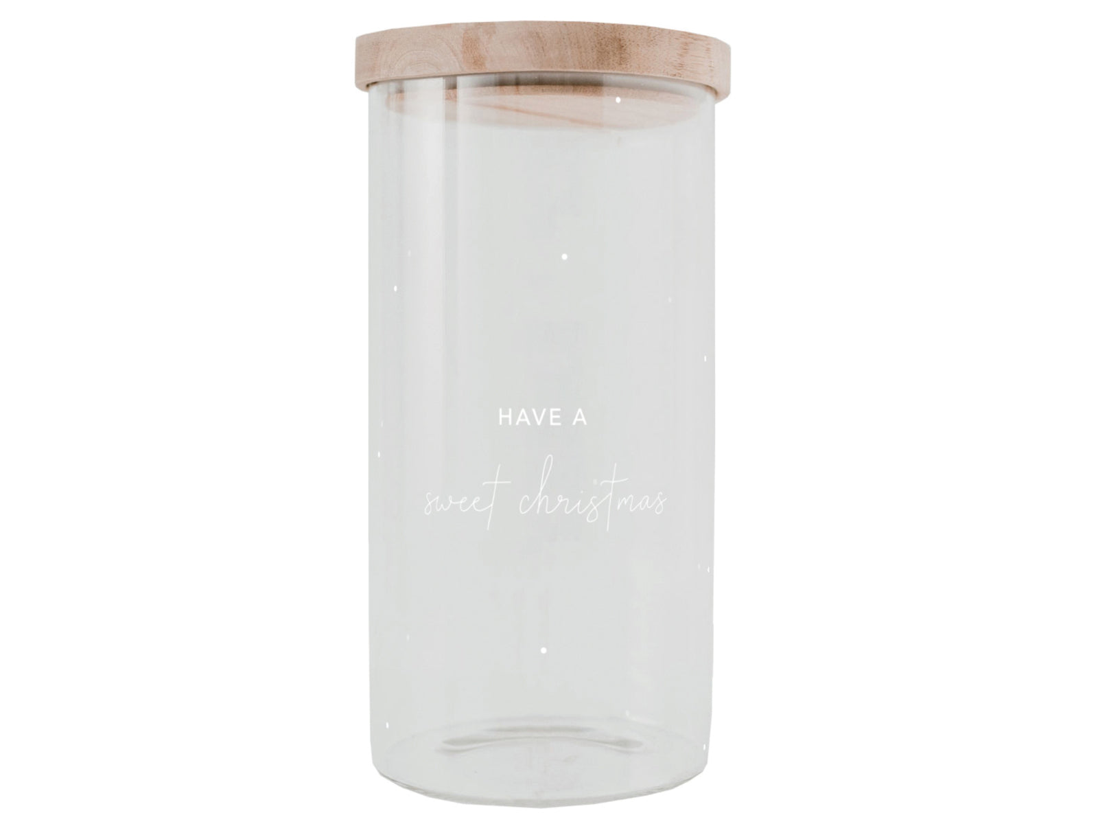 Eulenschnitt Vorratsglas Sweet Christmas klar 19cm Freisteller 1