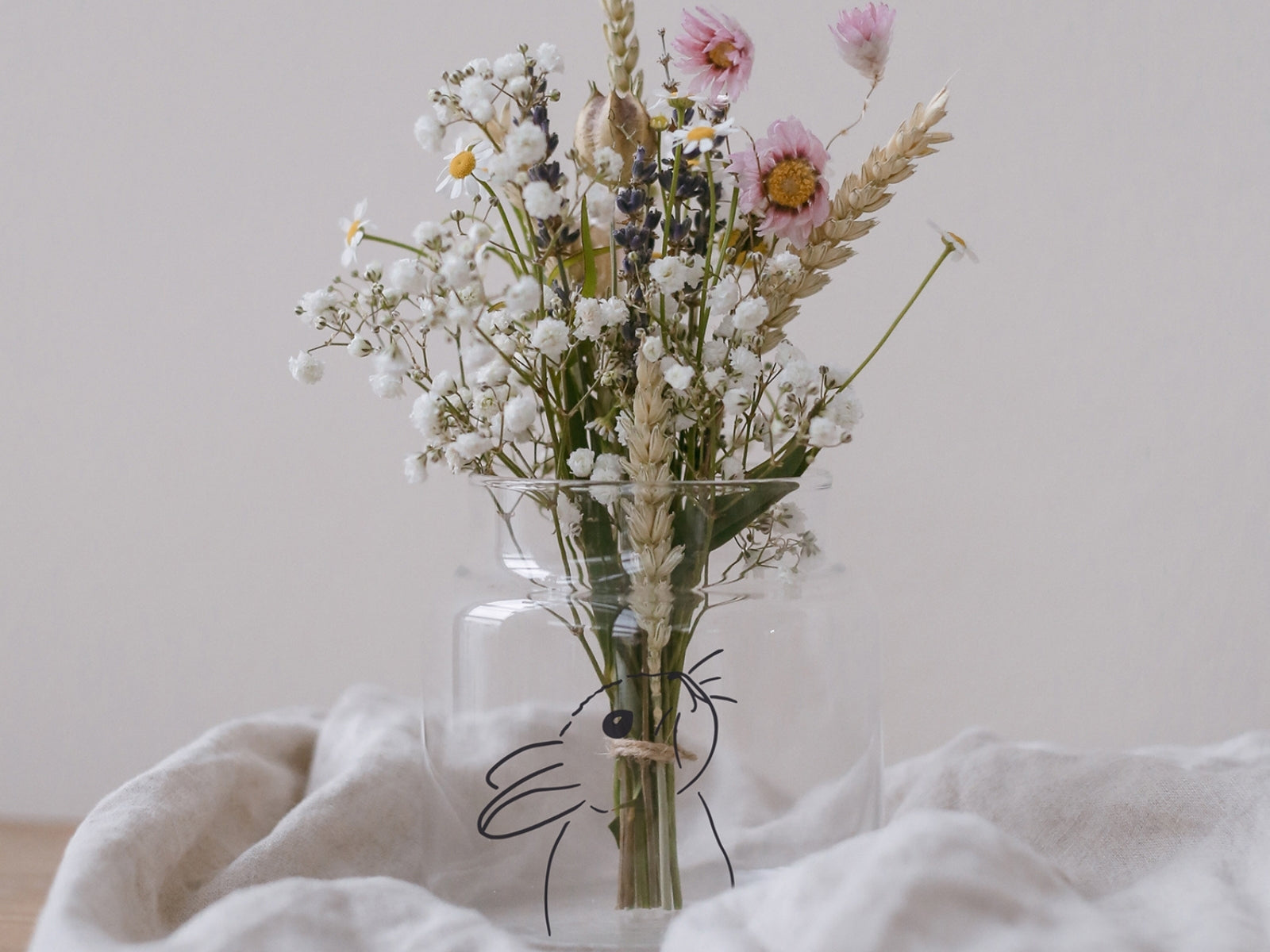 Eulenschnitt Glas Vase Hase 10cm - Produktbild 2