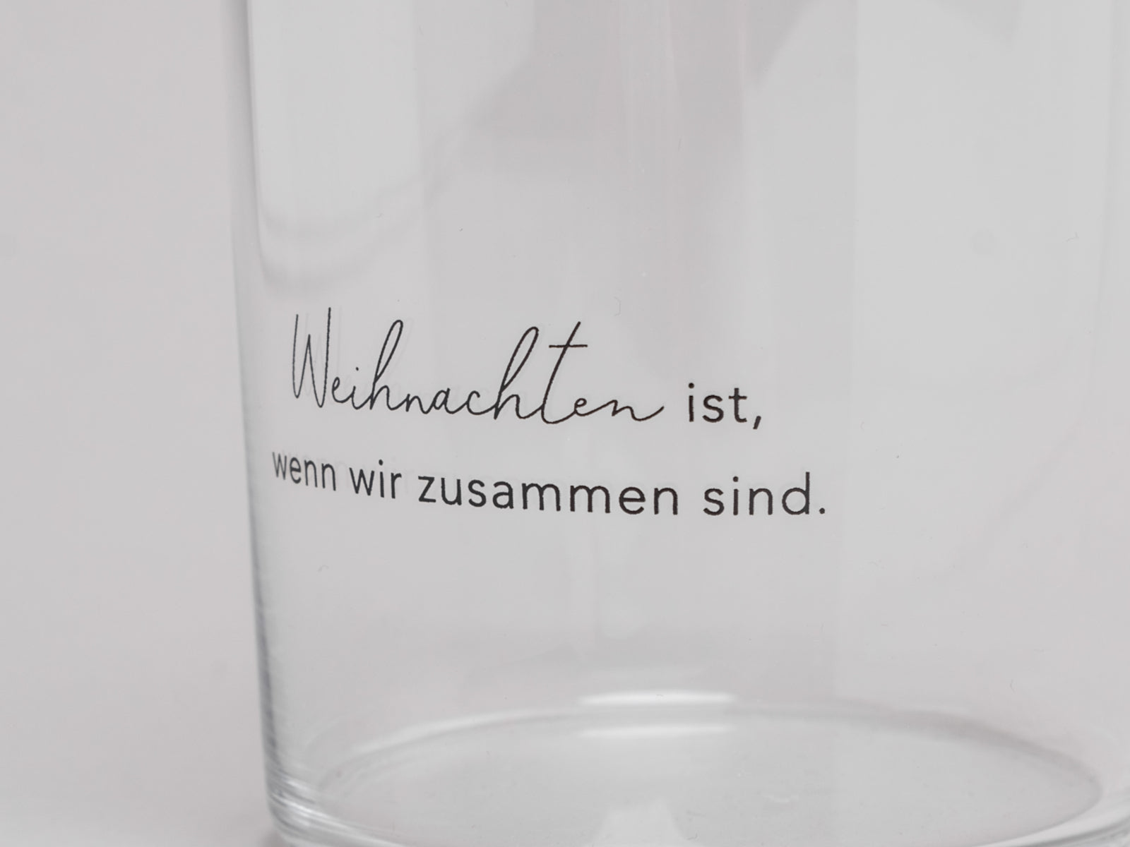 Eulenschnitt Trinkglas Weihnachten ist klar 0,35l Lifestyle 2
