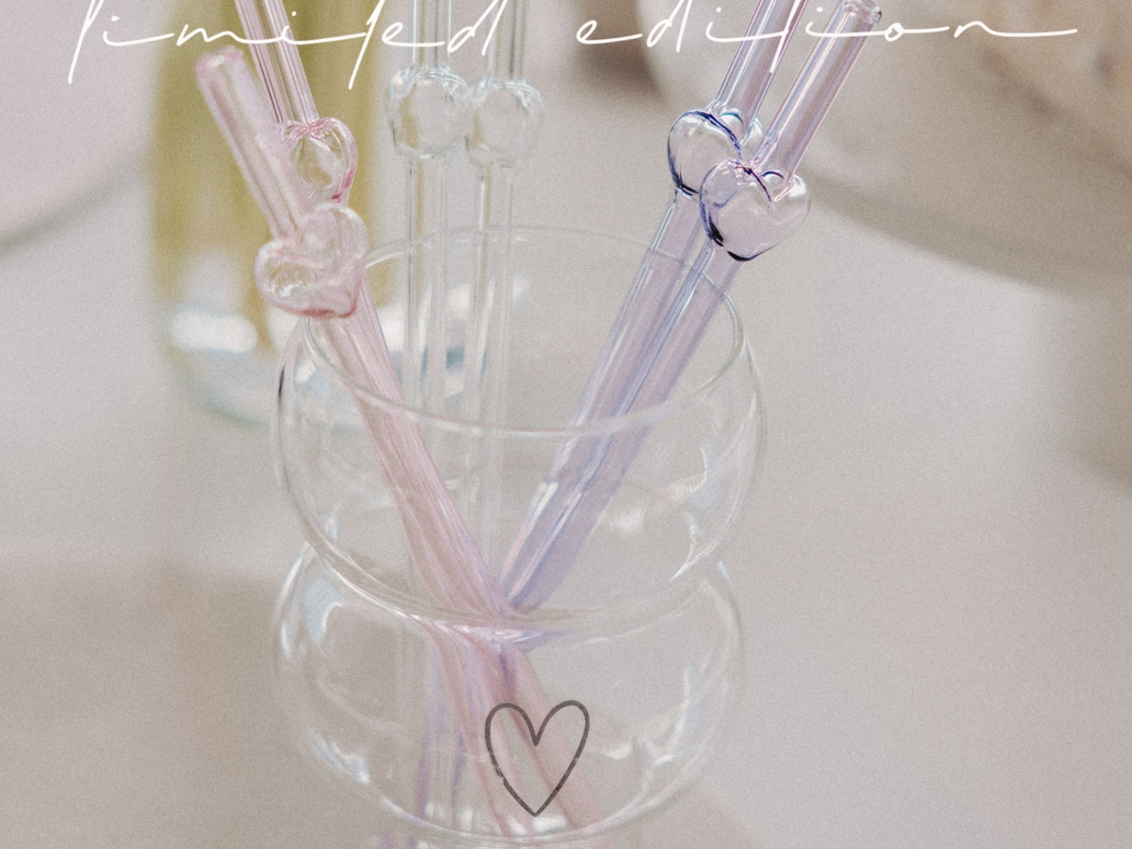 Eulenschnitt Strohhalme Bubble heart rosa 20cm Set 3tlg - Produktbild 4