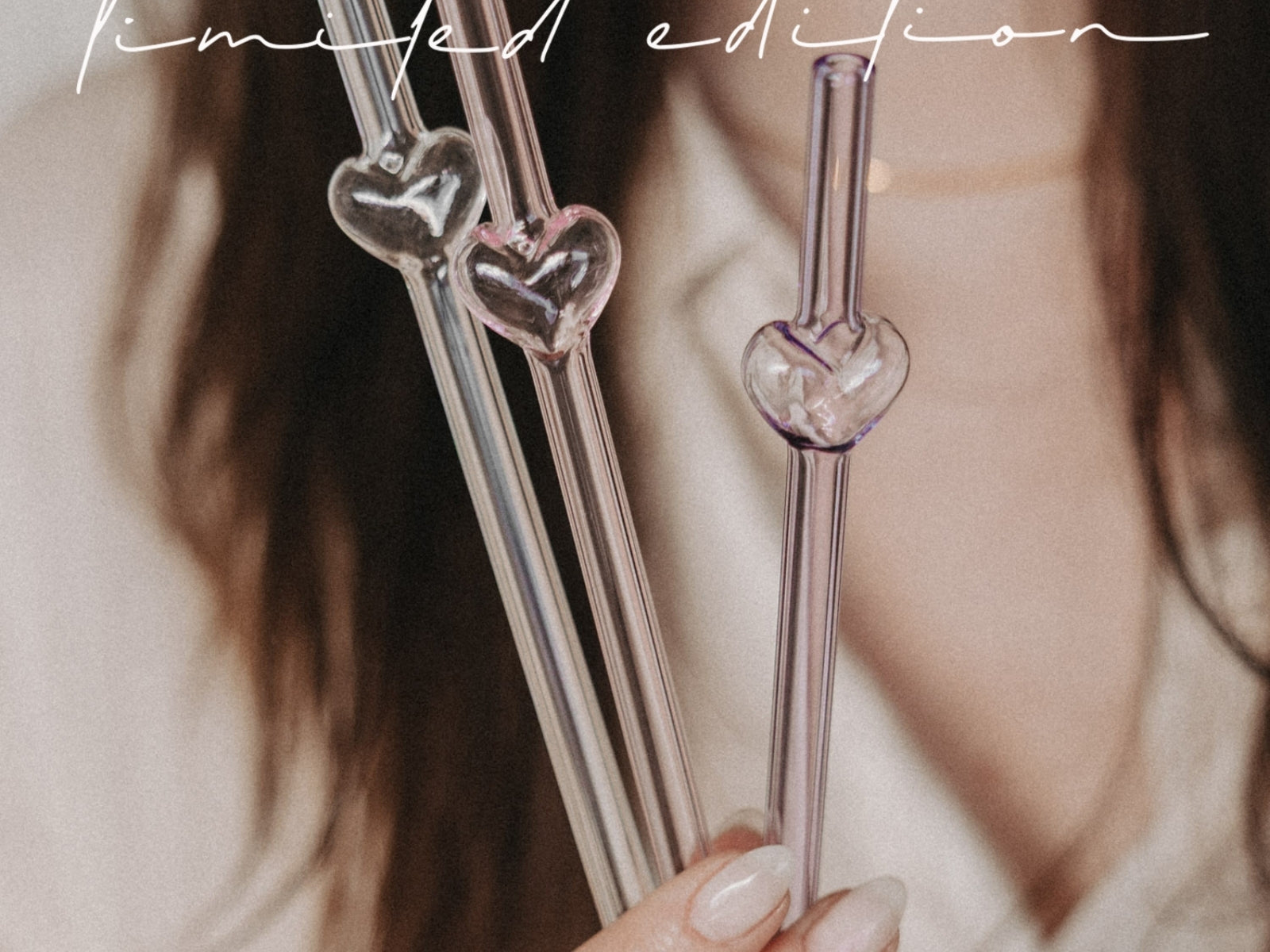 Eulenschnitt Strohhalme Bubble heart rosa 20cm Set 3tlg - Produktbild 2