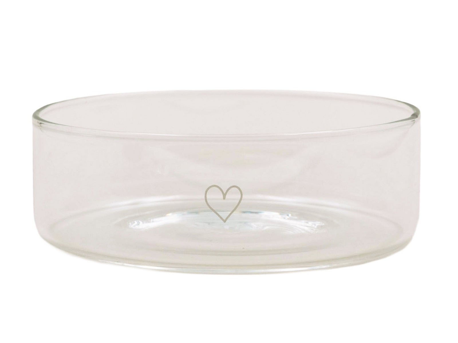 Eulenschnitt Glasschale Herz 18cm