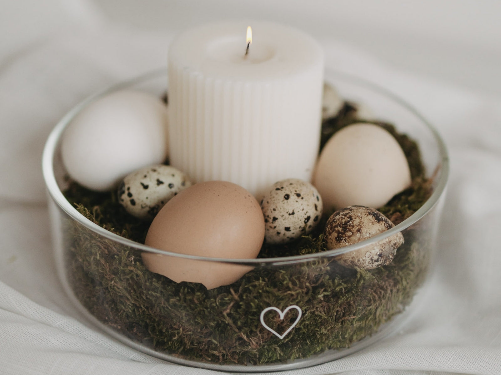 Eulenschnitt Glasschale Herz 18cm - Produktbild 4