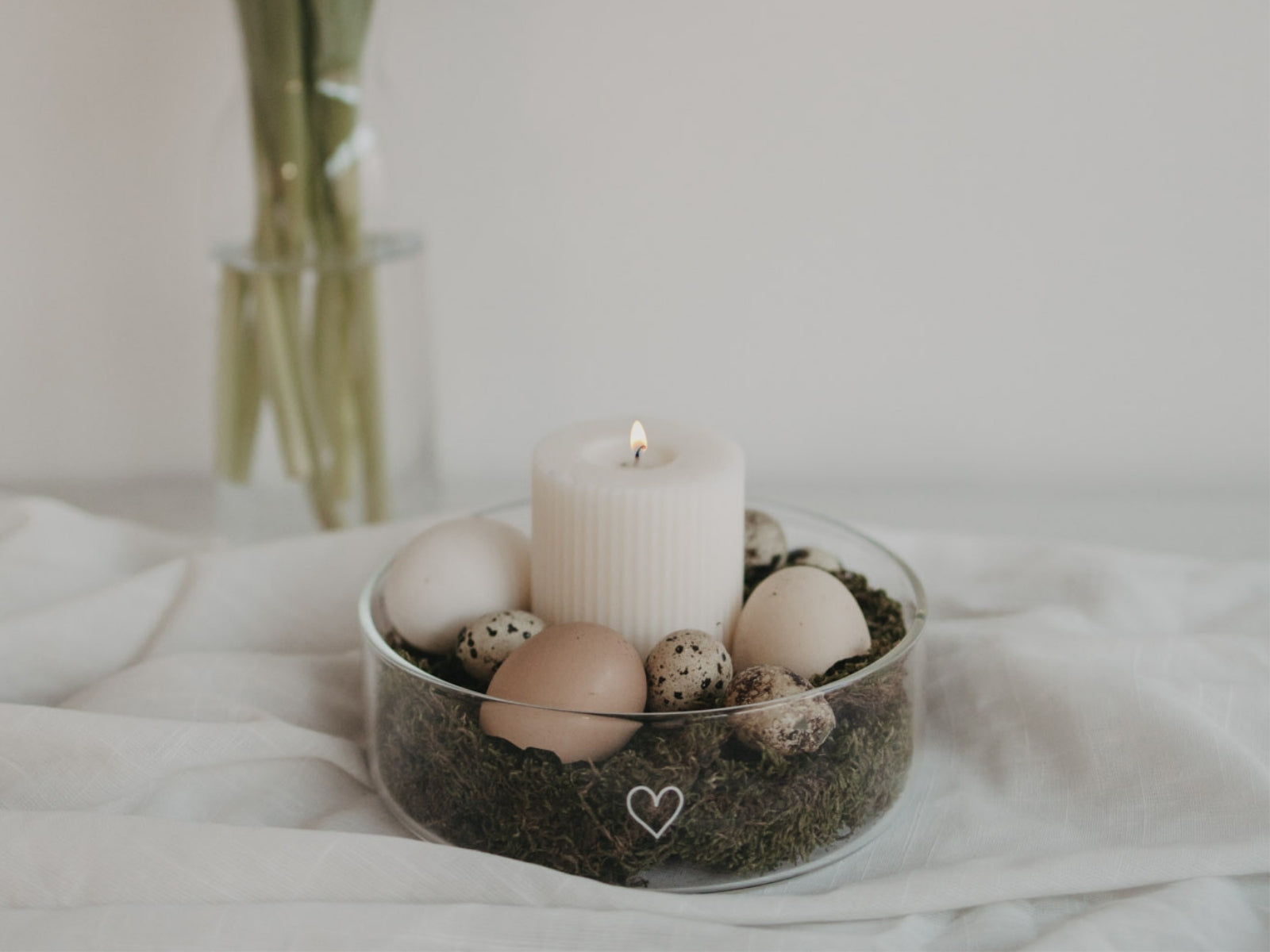 Eulenschnitt Glasschale Herz 18cm - Produktbild 3