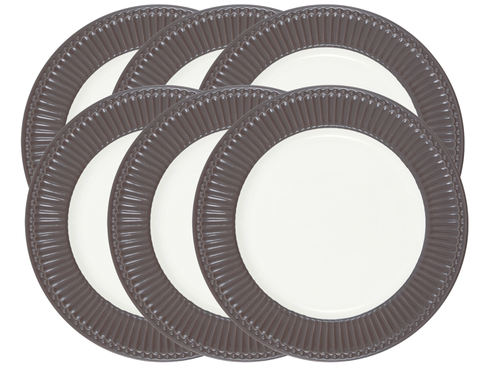 Alice Speiseteller dark chocolate 26,5 cm Set6 Freisteller