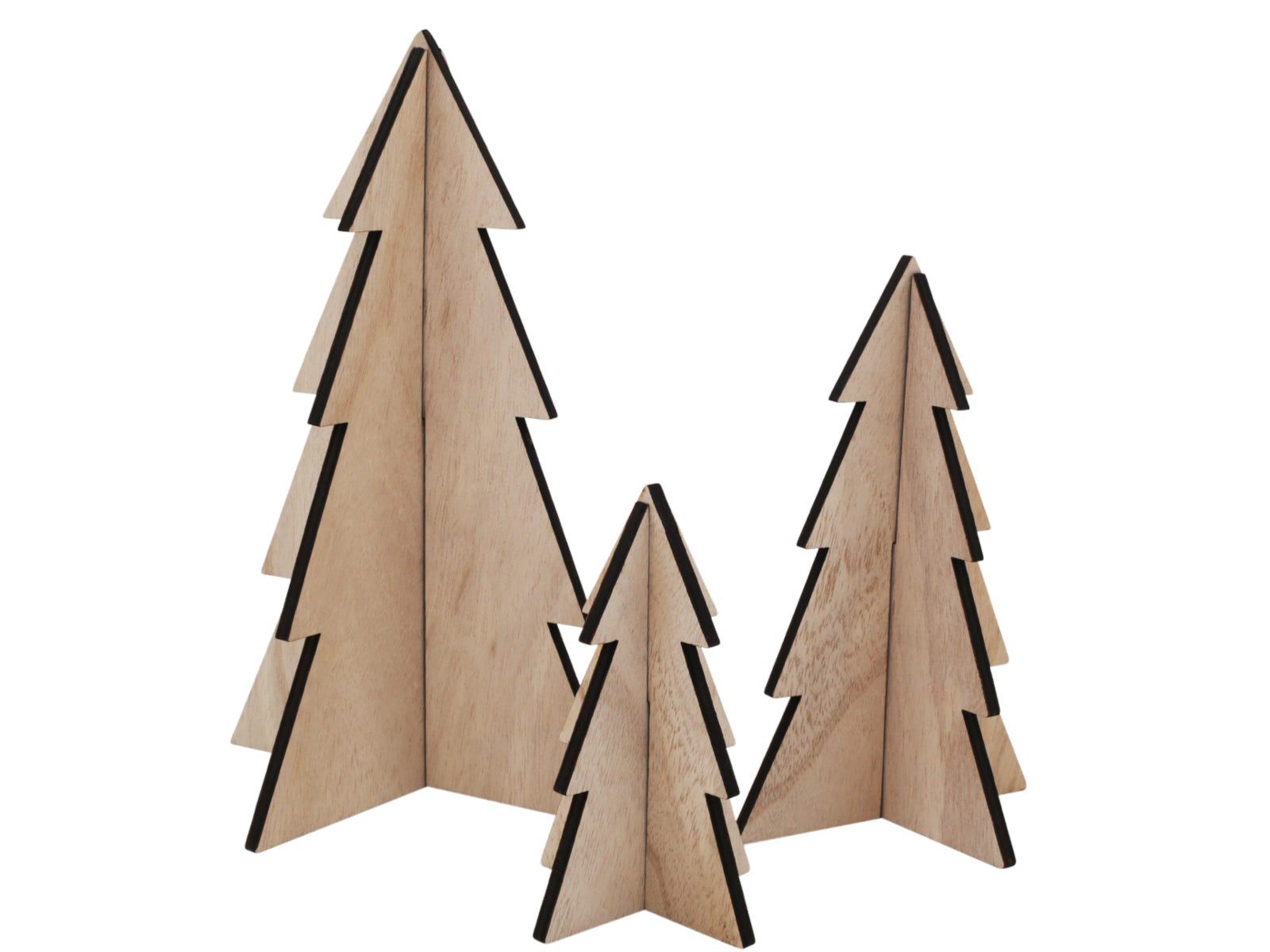 Eulenschnitt Tannenbäume natur Set3 Freisteller 1