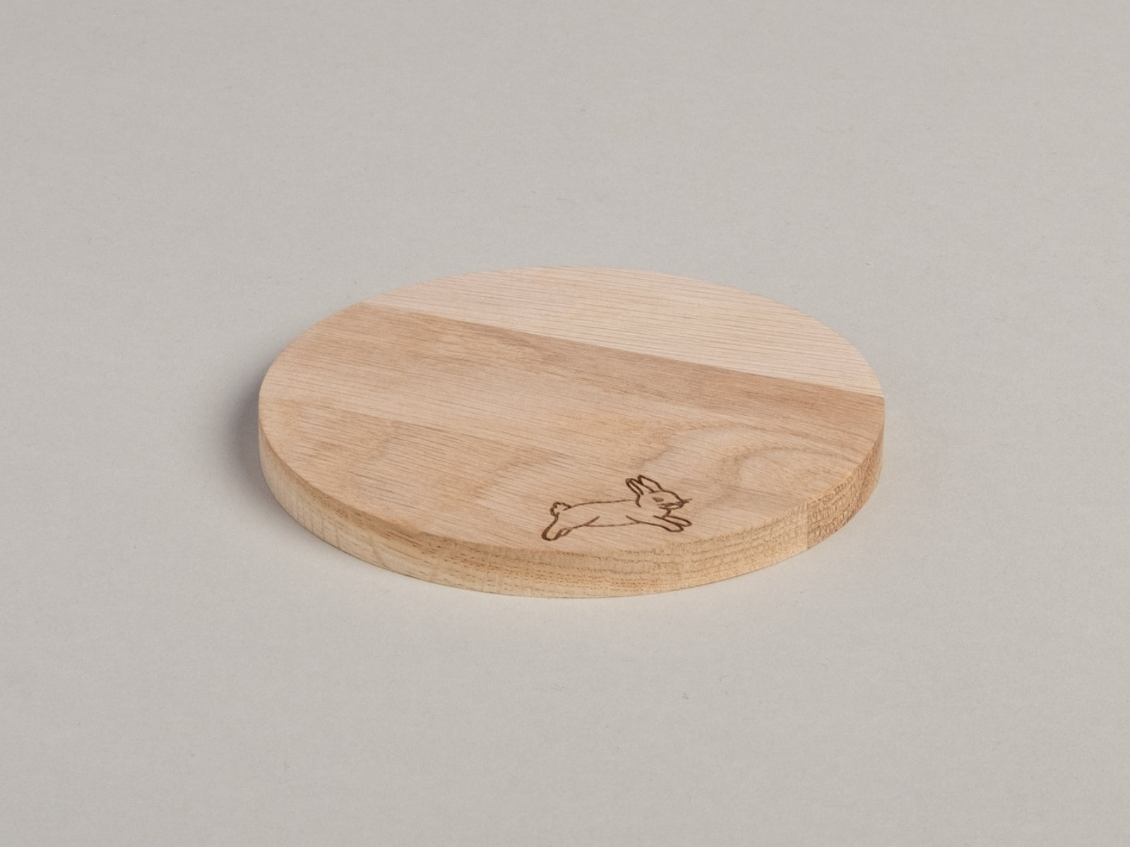 Eulenschnitt Untersetzer aus Eiche Kaninchen 11,2cm - Produktbild 4