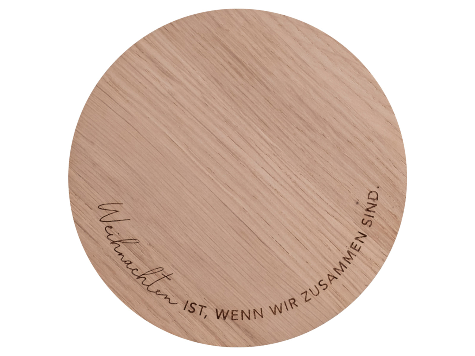 Eulenschnitt Untersetzer aus Eiche Weihnachten ist 11,2cm Freisteller 1