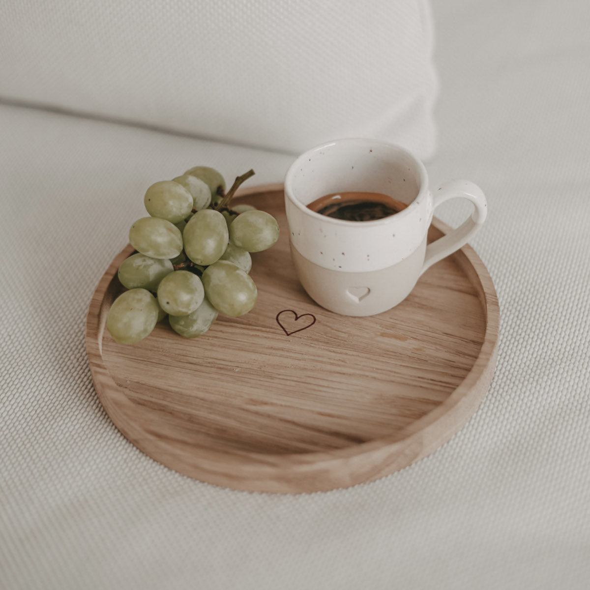 Eulenschnitt Mini Tablett rund Herz 16cm Lifestyle 5