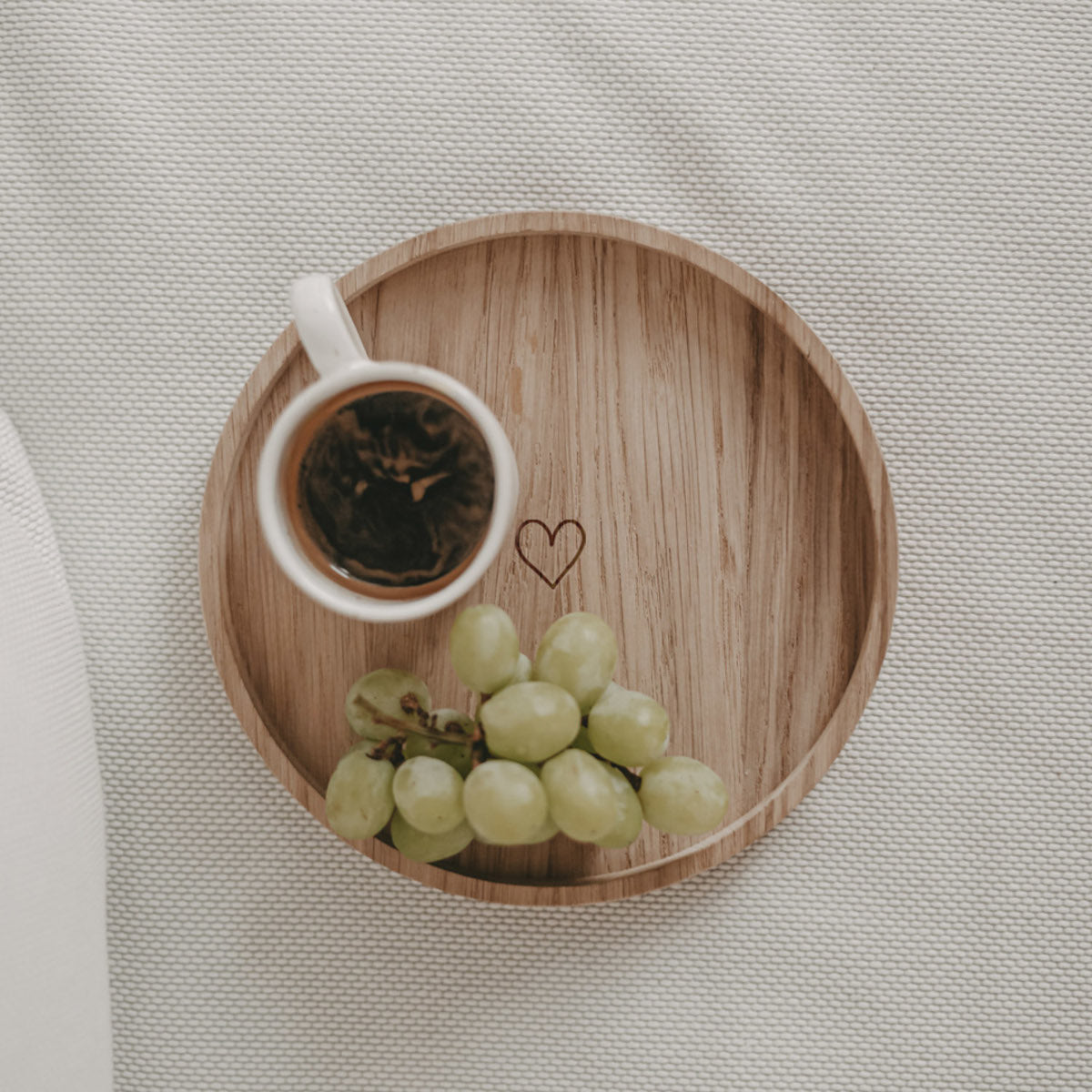 Eulenschnitt Mini Tablett rund Herz 16cm Lifestyle 7