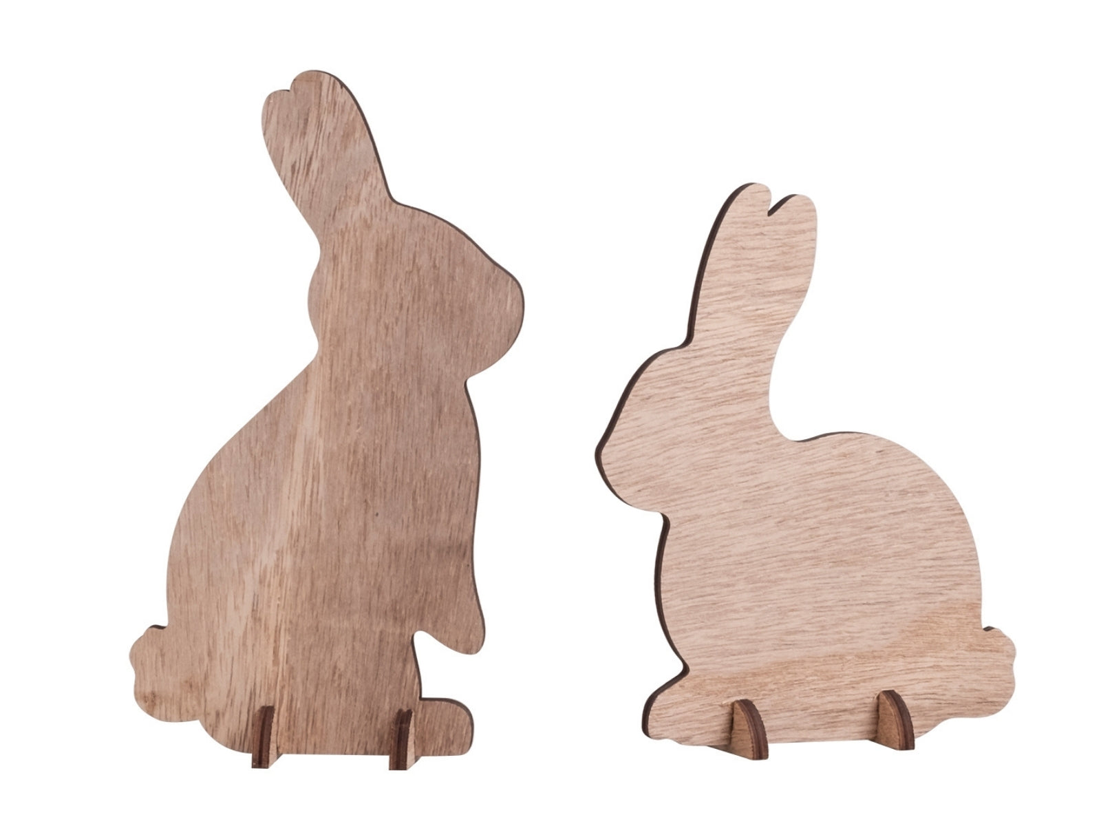 Eulenschnitt Steckhasen natur 18cm Set 2tlg - Produktbild 1