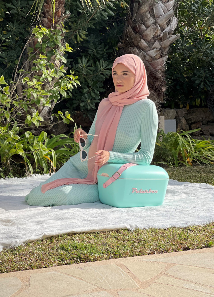 Polarbox Classic Verde Agua - Rosa Baby 12l Lifestyle 3