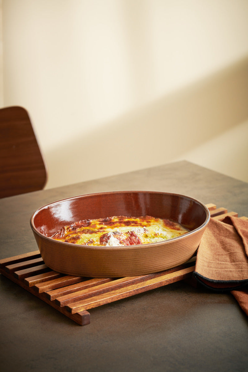 ASA kitchen'art Auflaufform oval black 25cm Lifestyle