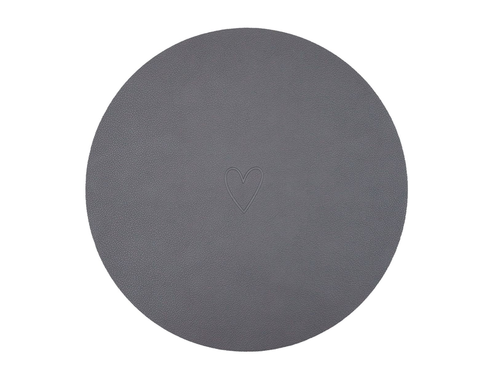 Eulenschnitt Platzset Herz wendbar grau 35cm