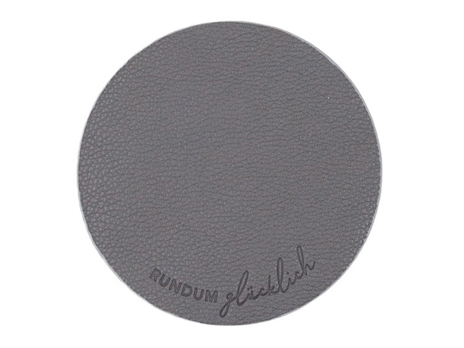 Eulenschnitt Untersetzer Rundum glücklich wendbar grau 11cm Set 2tlg
