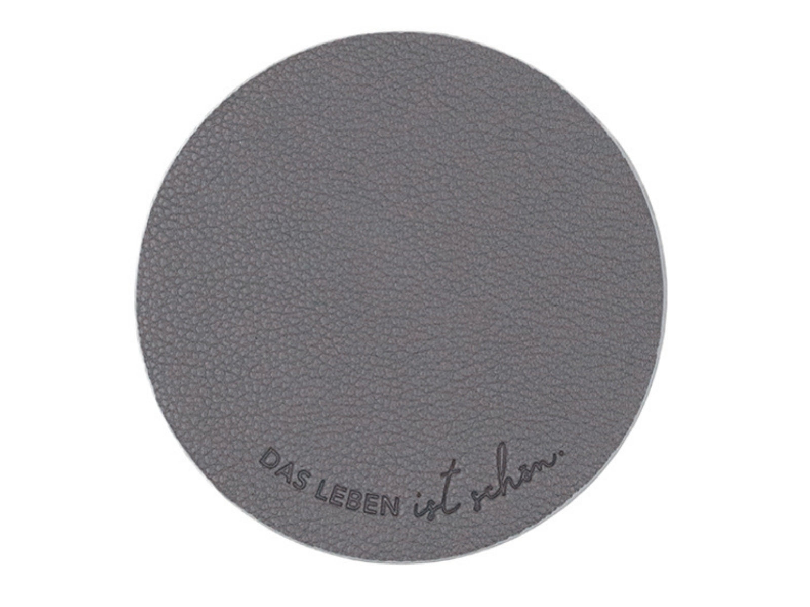 Eulenschnitt Untersetzer Das Leben wendbar grau 11cm Set 2tlg - Produktbild 1