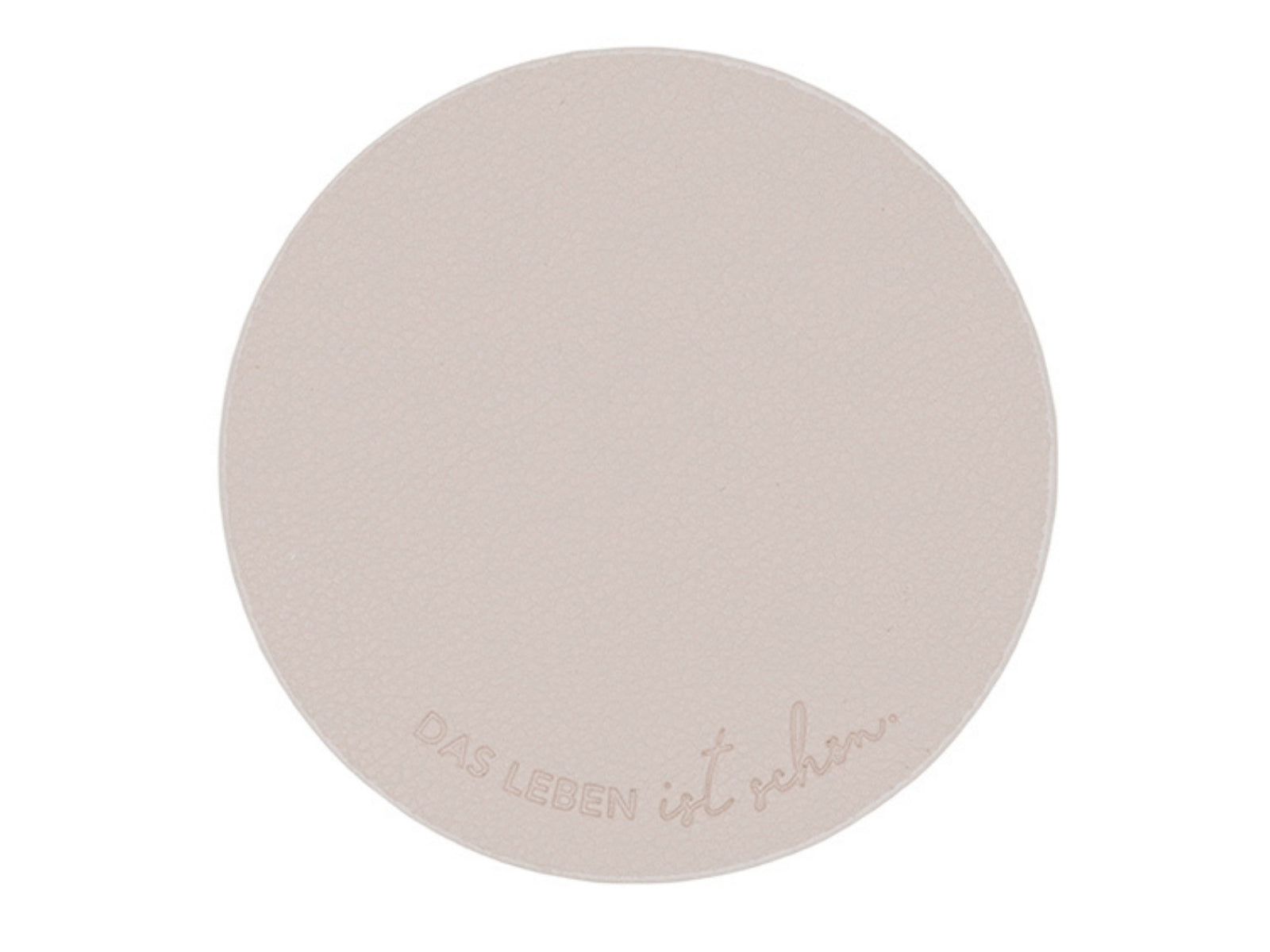 Eulenschnitt Untersetzer Das Leben wendbar creme 11cm Set 2tlg