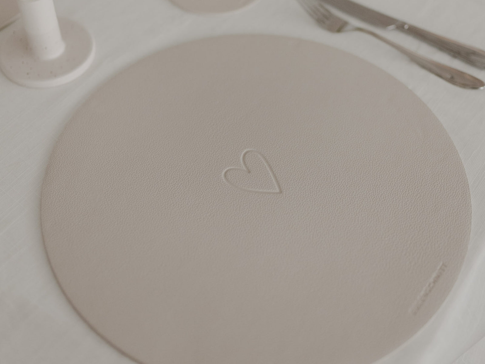Eulenschnitt Platzset Lieblingsmensch wendbar creme 35cm - Produktbild 3
