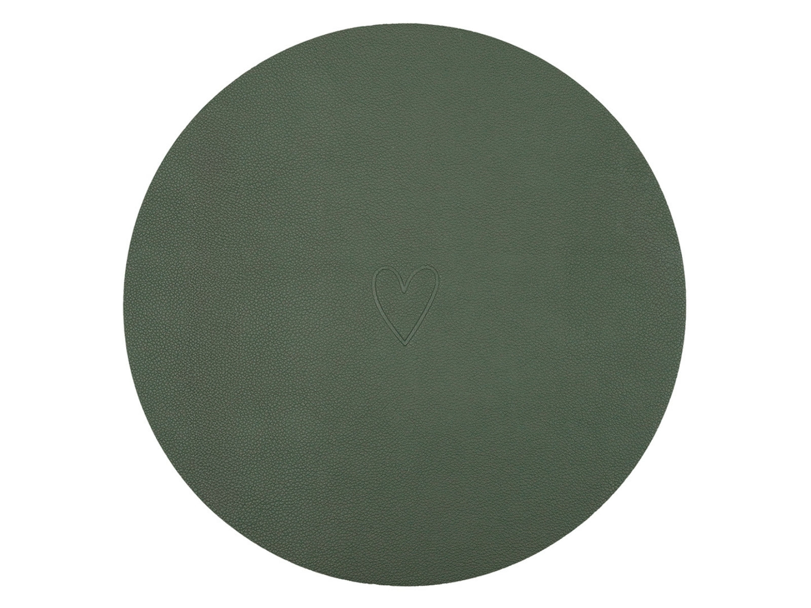 Eulenschnitt Platzset Herz wendbar grün 35cm