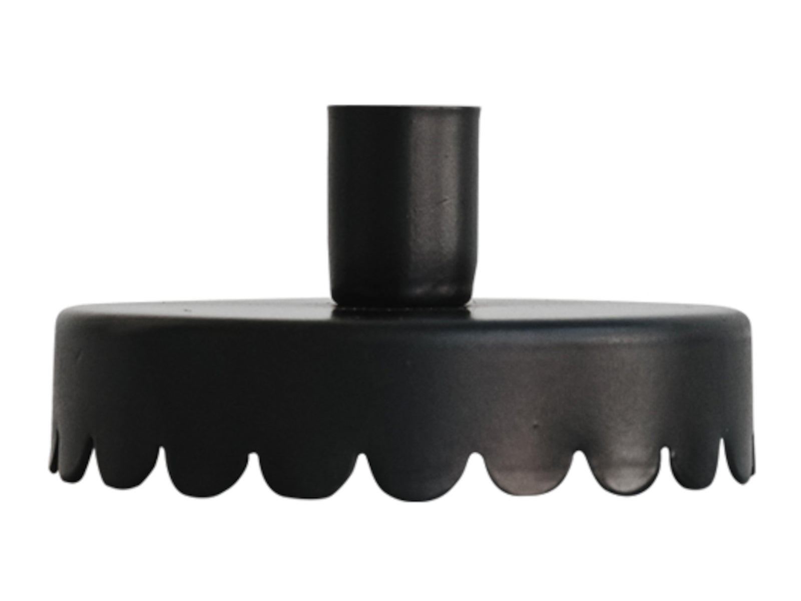 Eulenschnitt Kerzenhalter Mini Welle schwarz 4,9 cm Freisteller 1