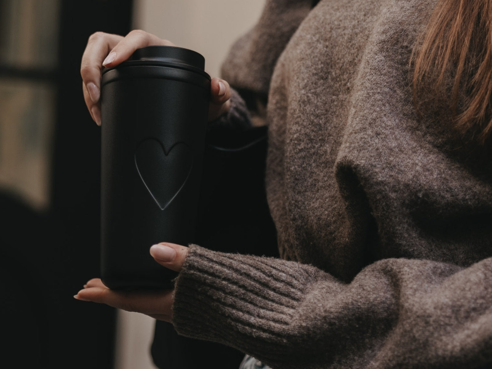 Eulenschnitt To-Go Becher Herz schwarz 0,54l - Produktbild 8