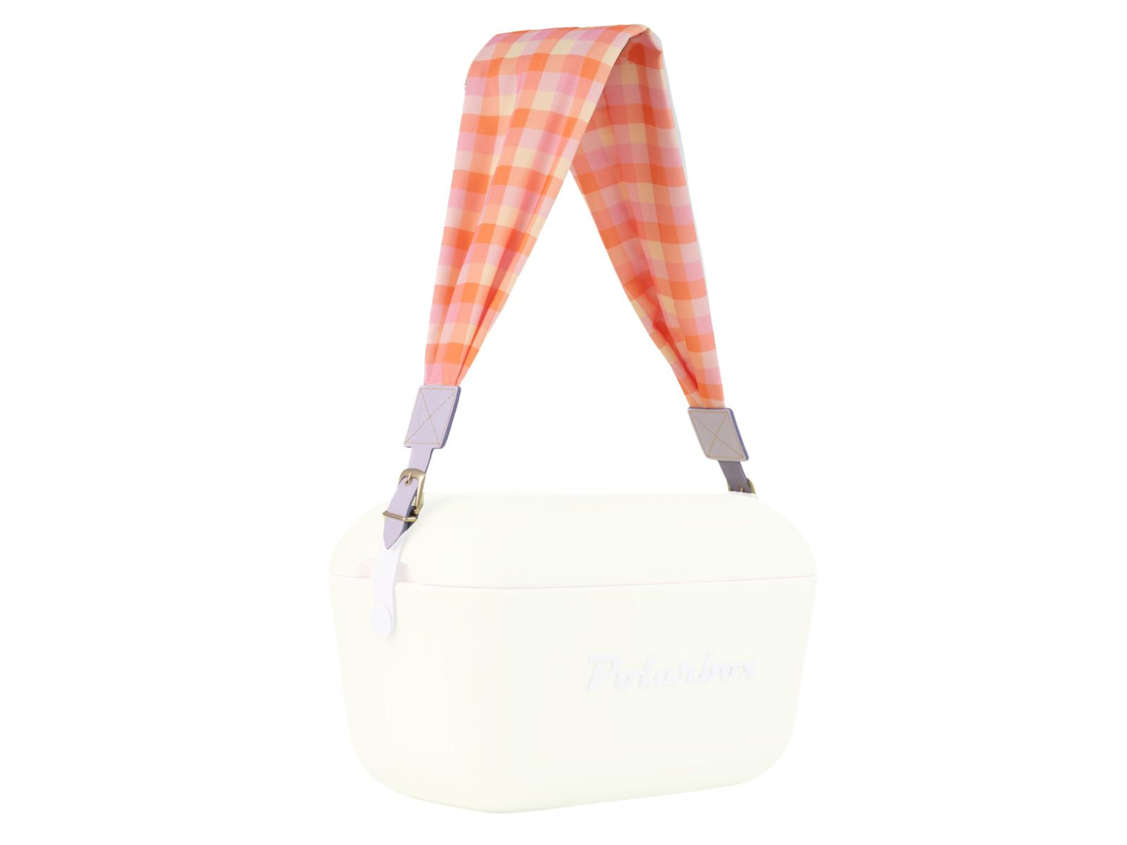 polarbox straps vichy check lilac Freisteller 1