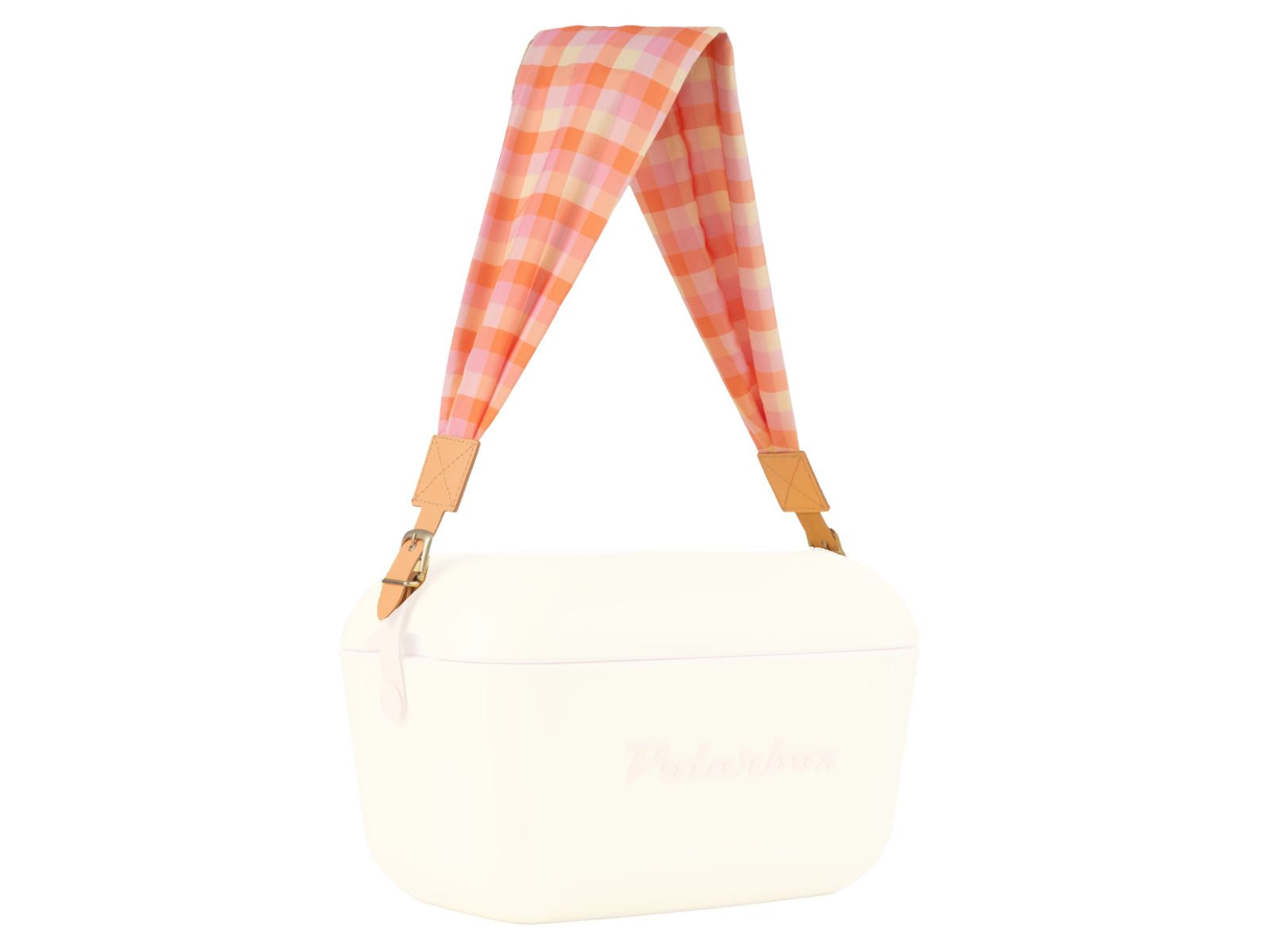 Polarbox straps vichy check sorbet orange Freisteller 1