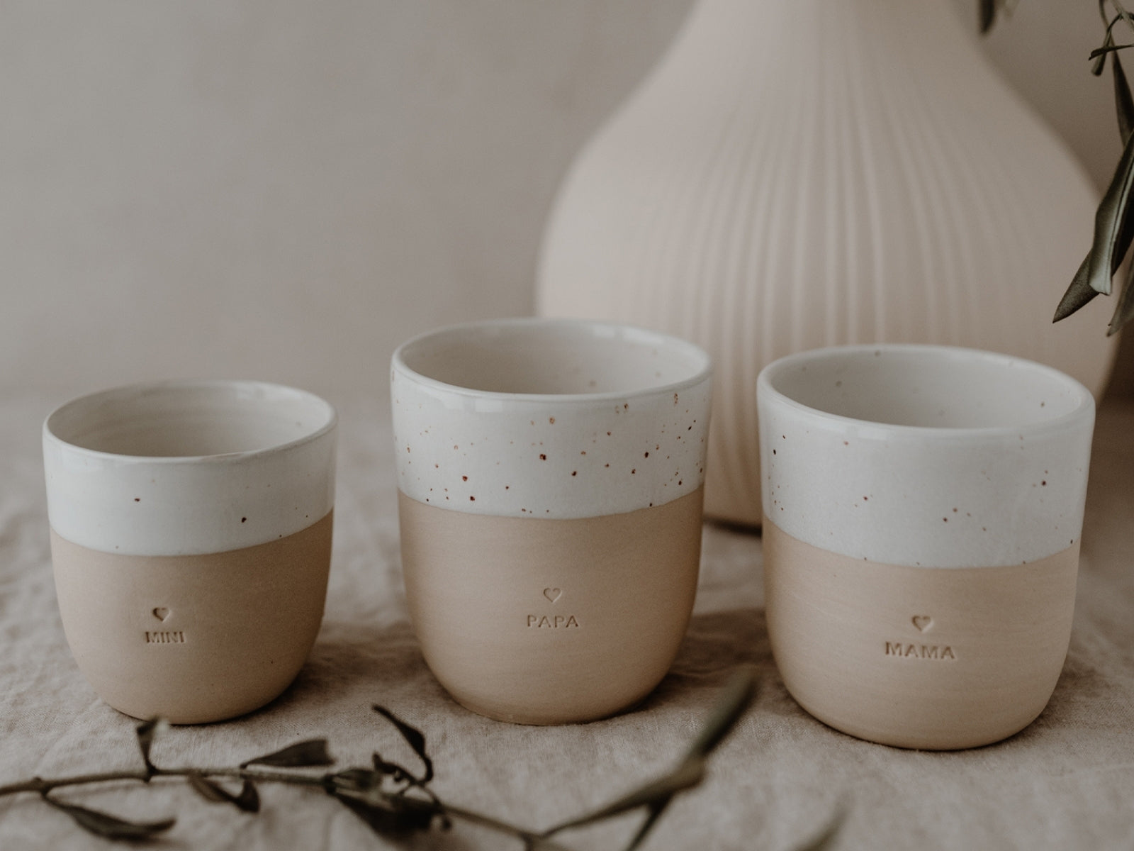 Eulenschnitt Becher Papa beige 0,32l - Produktbild 3