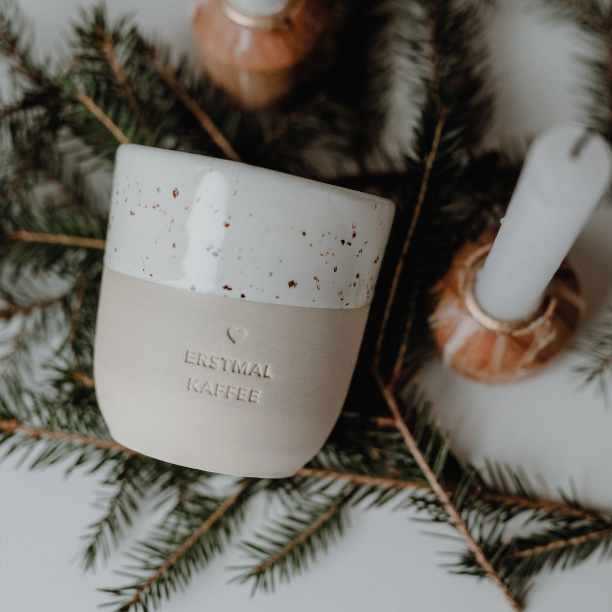 Eulenschnitt Becher Erstmal Kaffee 320ml Lifestyle 6