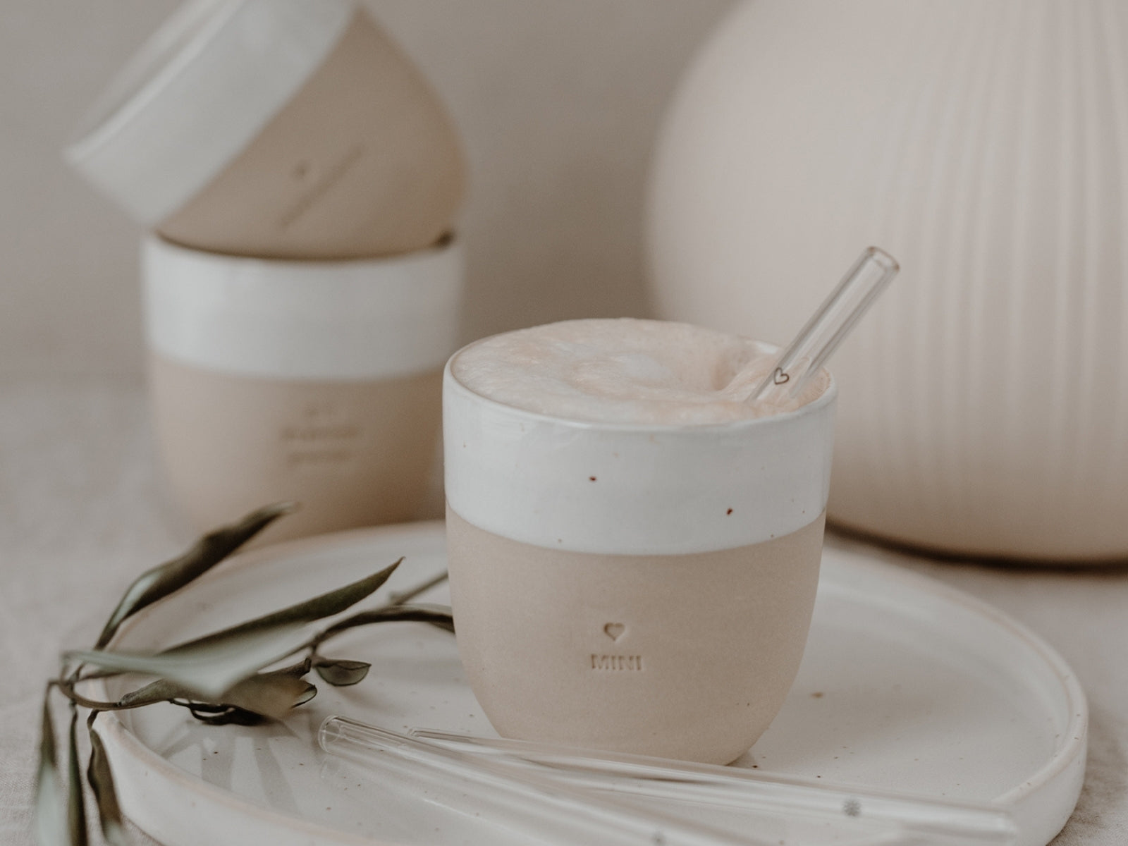 Eulenschnitt kleiner Becher Mini beige 0,2l - Produktbild 6