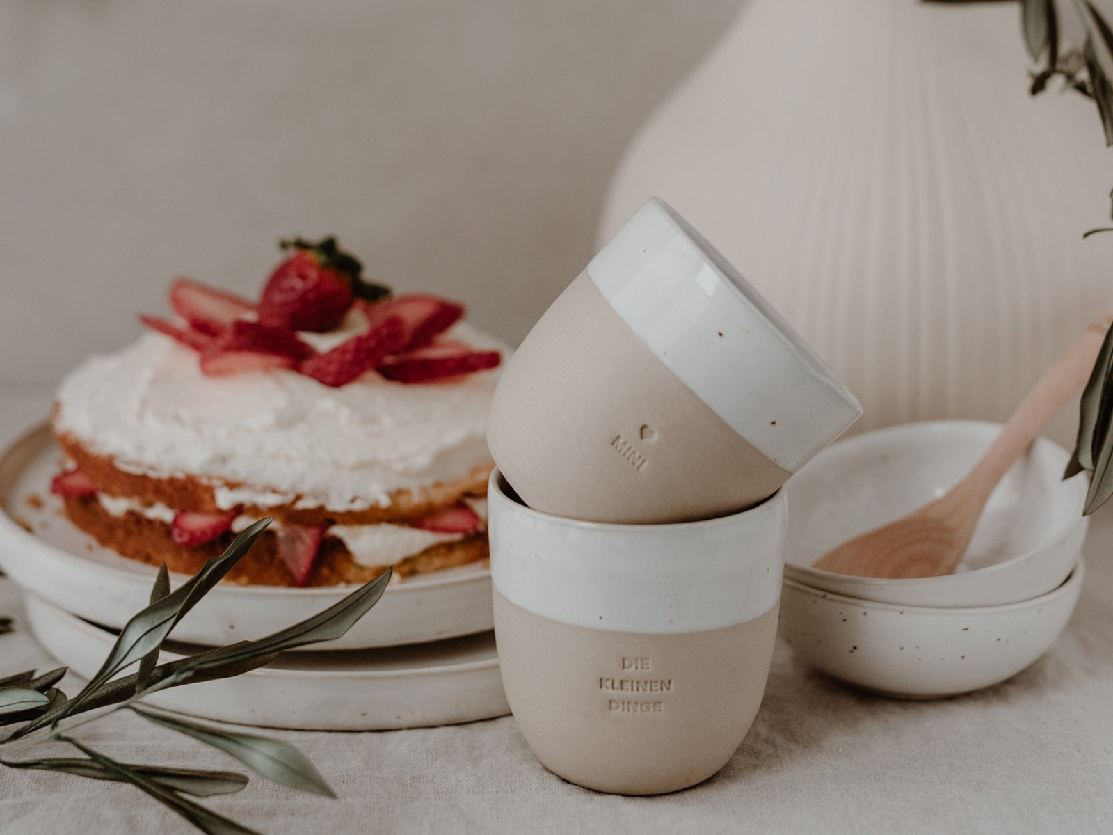 Eulenschnitt kleiner Becher Mini beige 0,2l - Produktbild 5