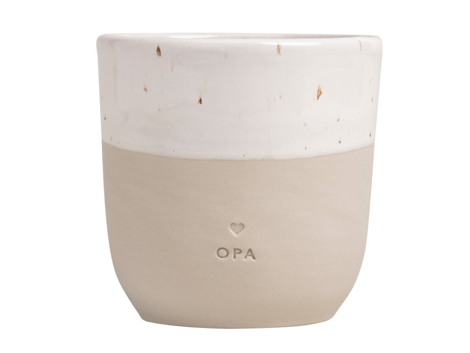Eulenschnitt Becher Opa beige 0,32l