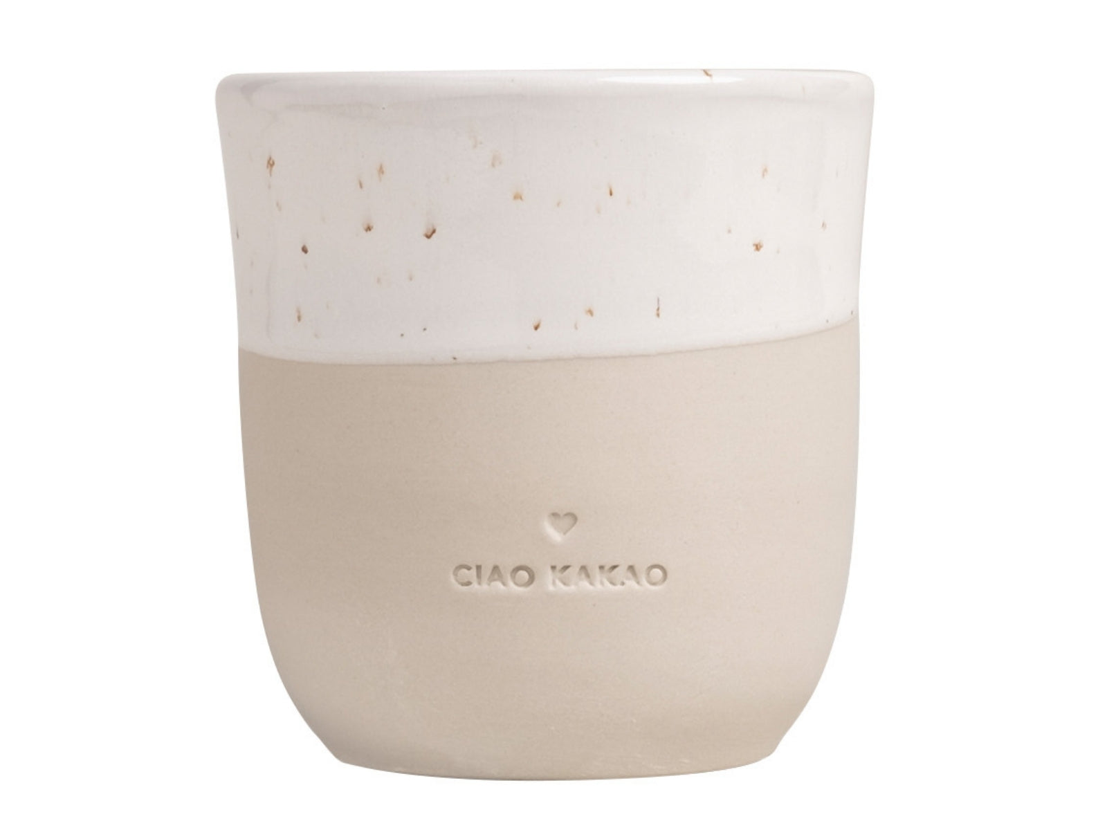 Eulenschnitt Becher Ciao Kakao beige 0,32l
