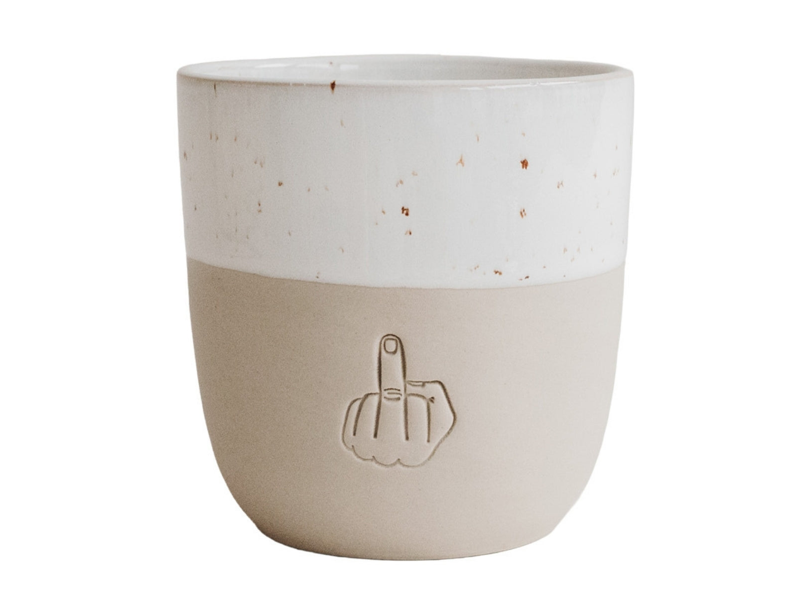 Eulenschnitt Becher Nein Danke beige 0,32l