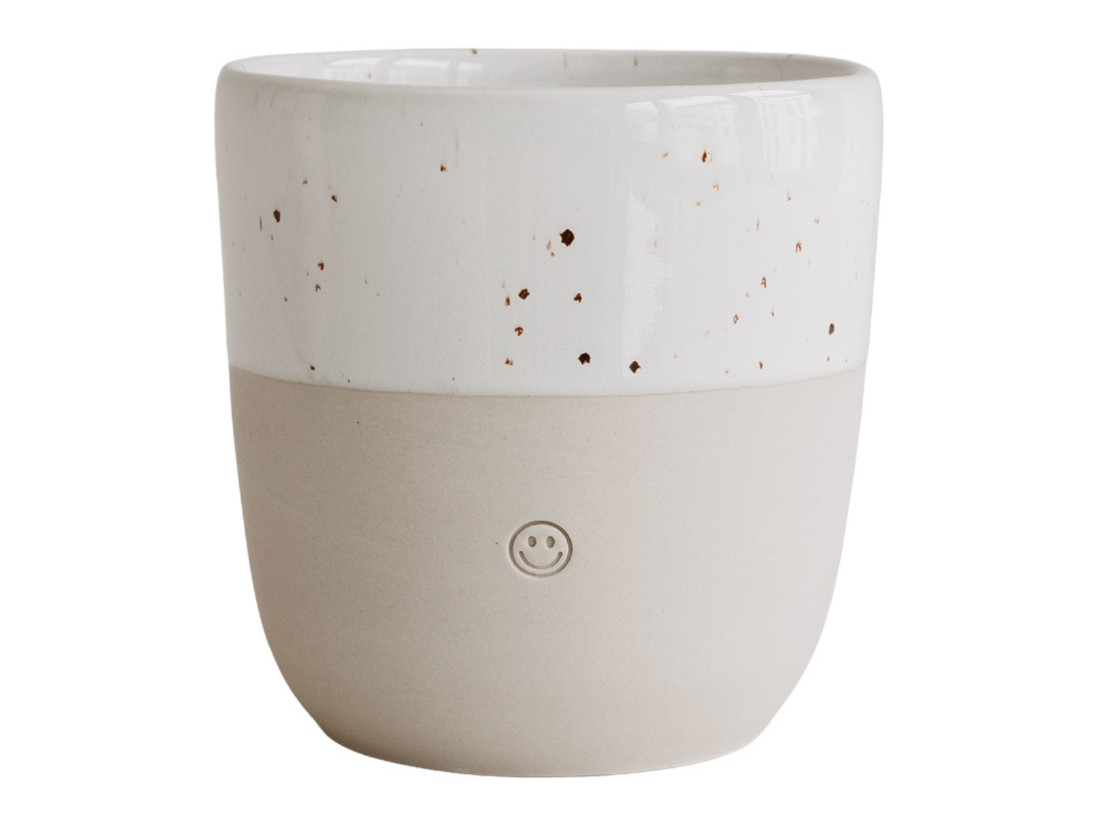 Eulenschnitt Becher Smiley beige 0,32l