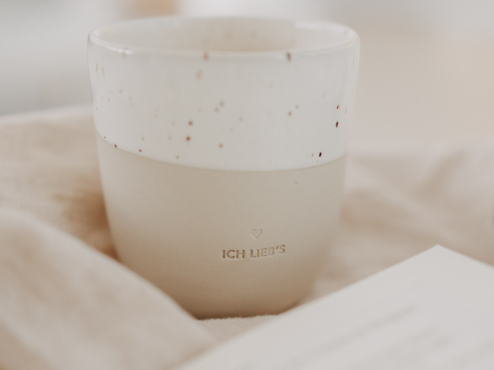 Eulenschnitt Becher Ich lieb's beige 0,32l - Produktbild 5