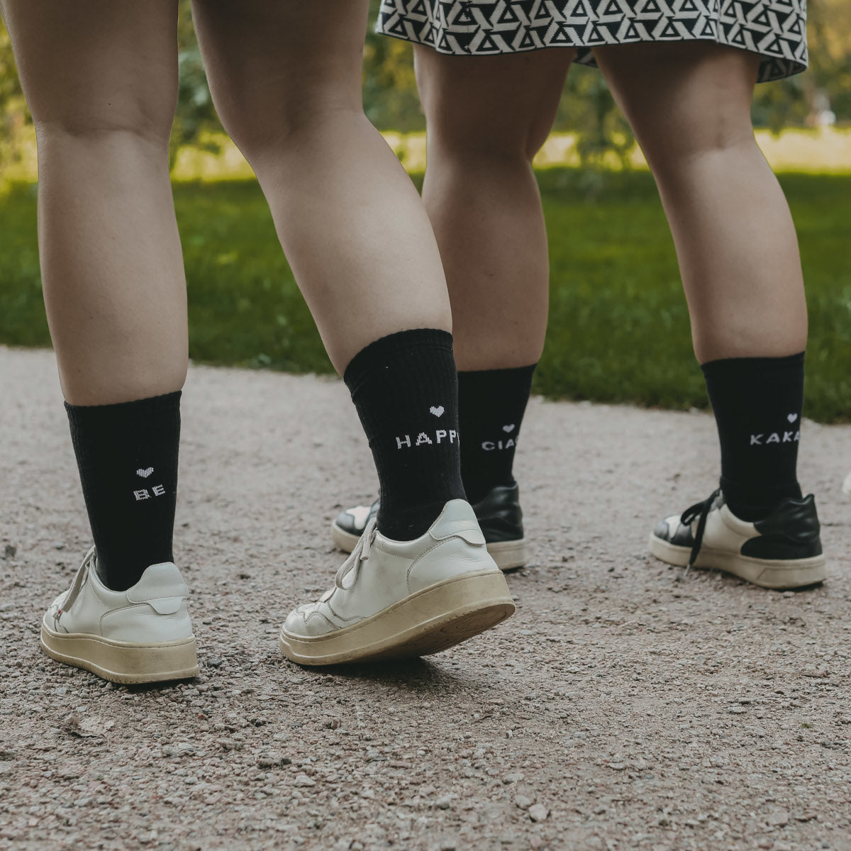 Eulenschnitt Socken be happy schwarz M Gr.39-42 Lifestyle 4