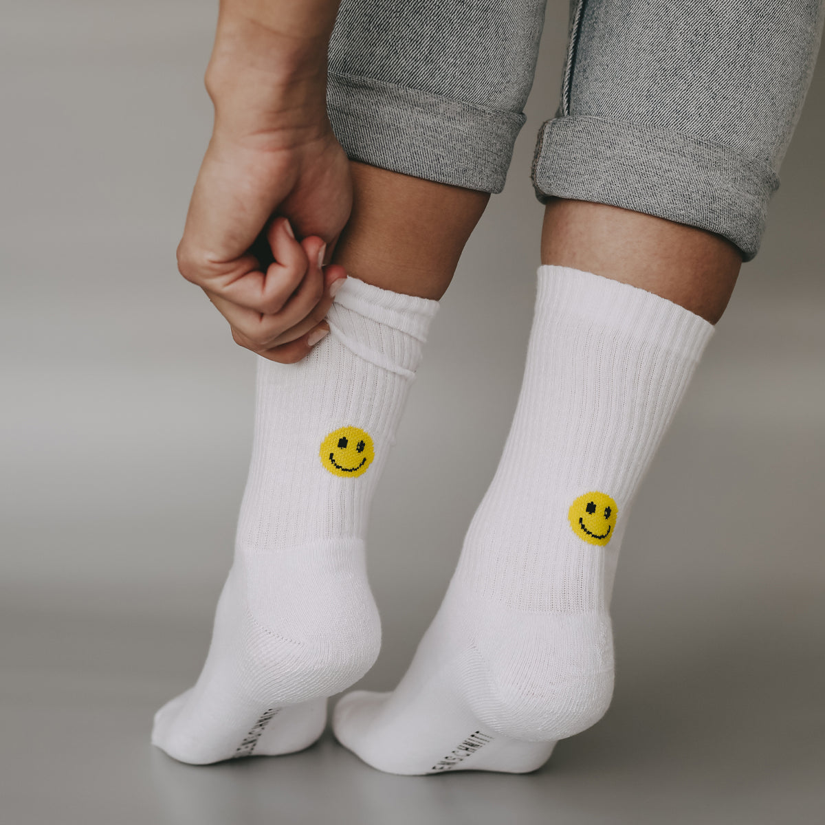 Eulenschnitt Socken Smiley gelb S Gr.35-38 Lifestyle 1