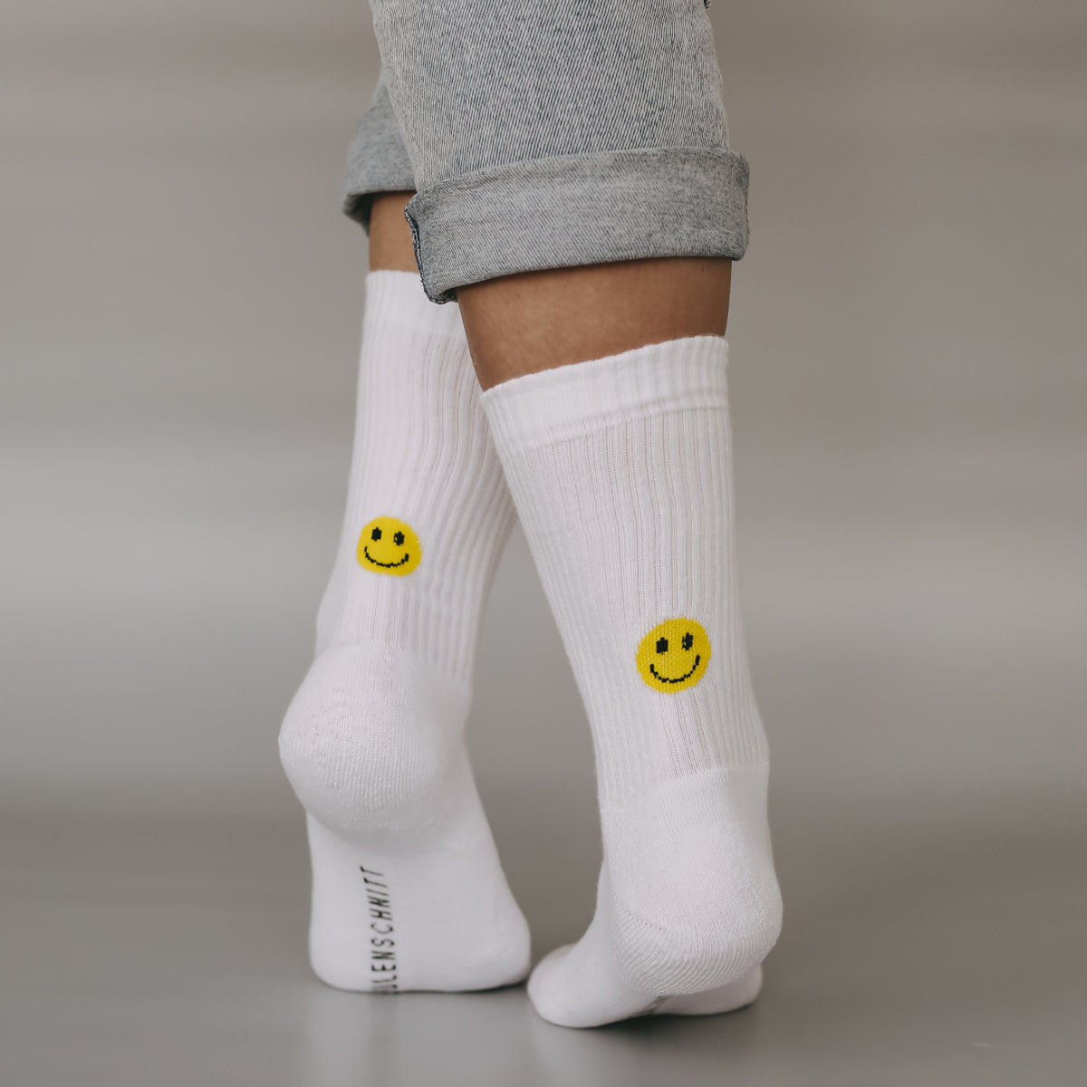 Eulenschnitt Socken Smiley gelb S Gr.35-38 Lifestyle 2