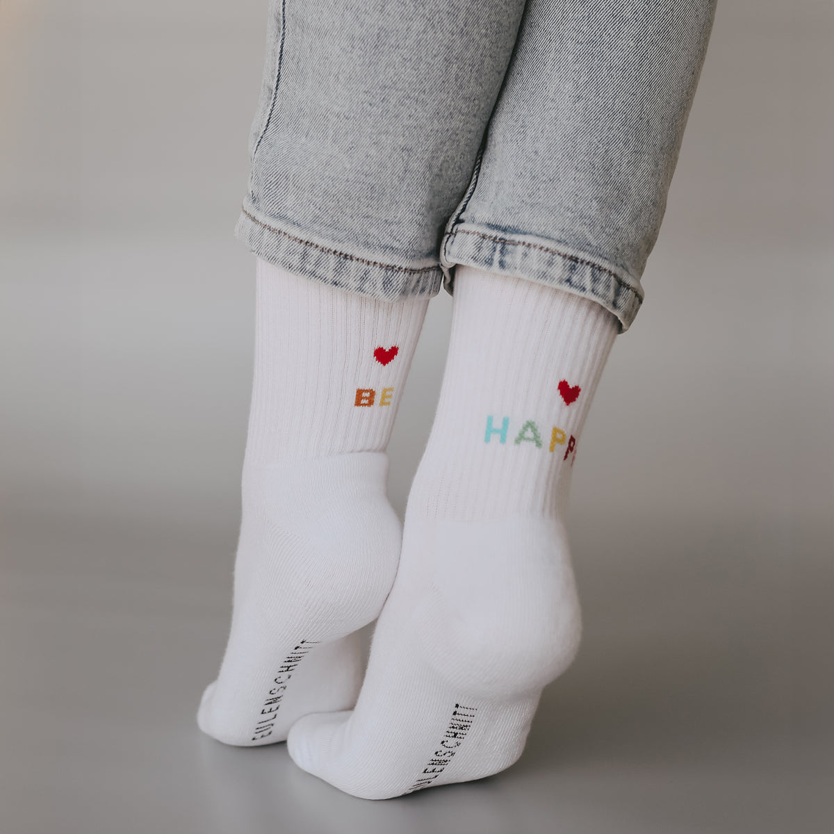 Eulenschnitt Socken be happy weiß M Gr.39-42 Lifestyle 1