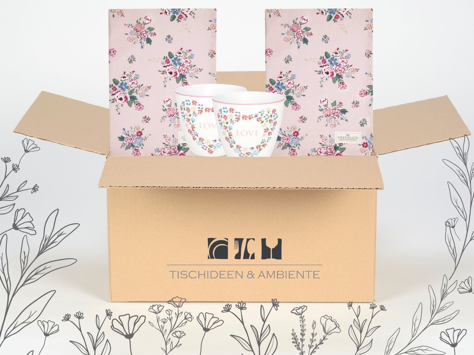 4262532590640 Greengate Geschenkbox Love 4tlg