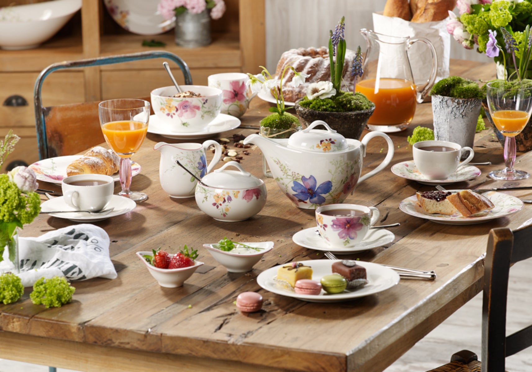 Villeroy & Boch Mariefleur Gris Basic Zucker-/Marmeladendose 0,45l Lifestyle 2