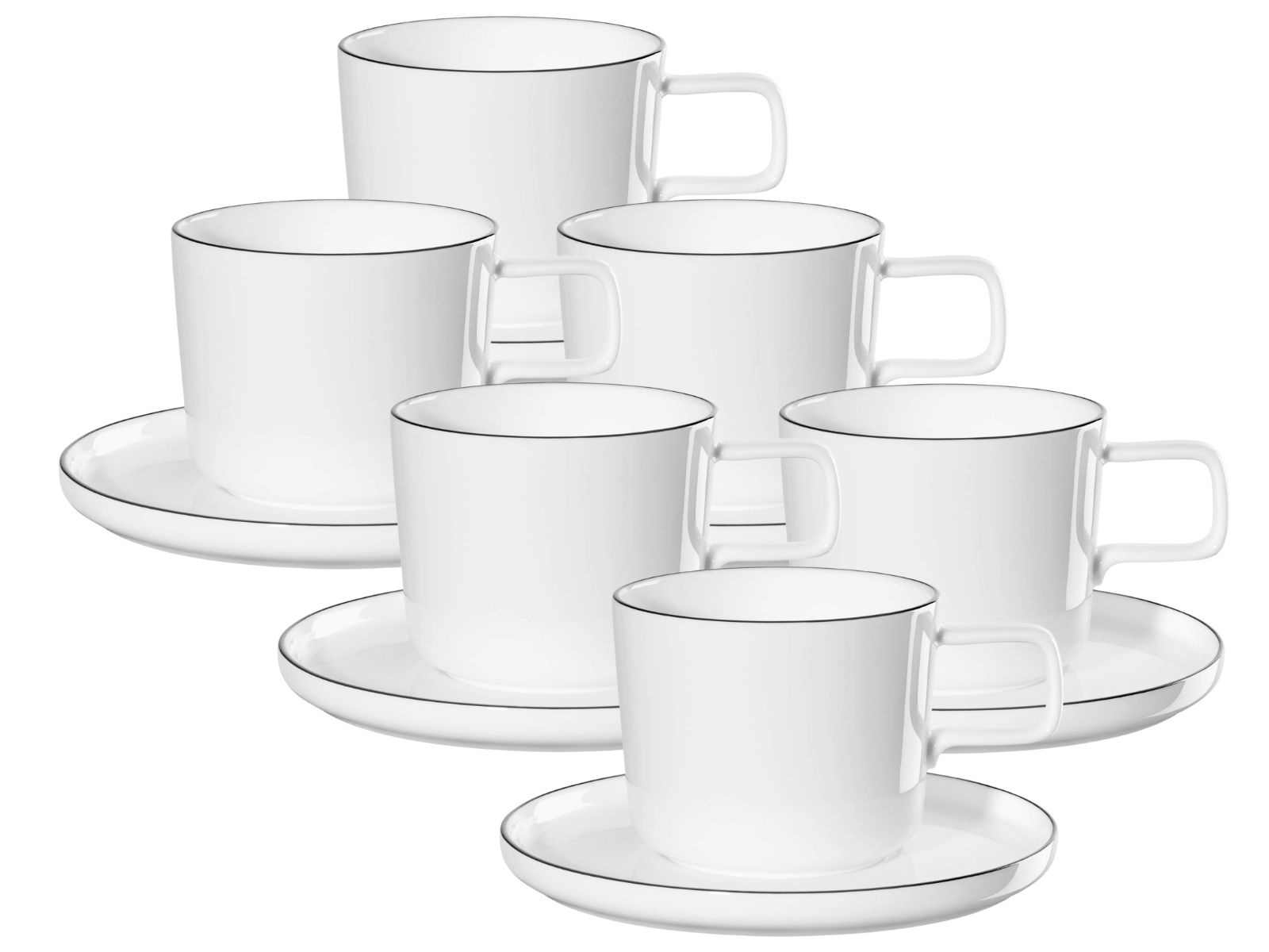 ASA à table oco ligne noire Kaffeetasse m Untere 0,2l Set6