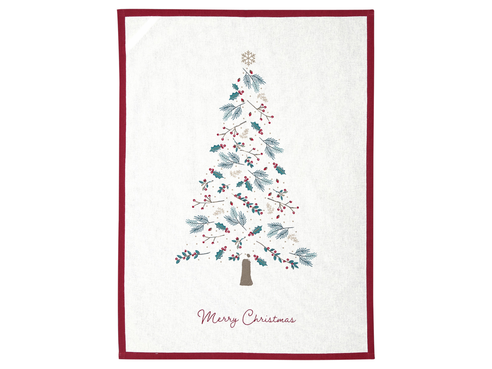 Greengate Lucie Xmas Geschirrtuch white bedruck 70x50cm Freisteller 1