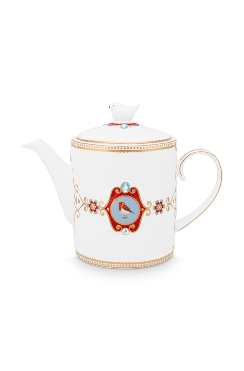 PIP STUDIO Love Birds Teekanne medallion weiss 1,3l