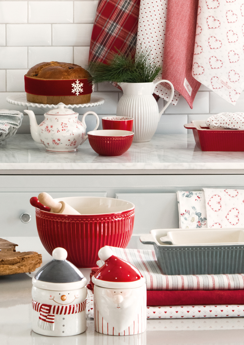 Greengate Geschirrtuch Home for Christmas weiss 70x50cm Lifestyle