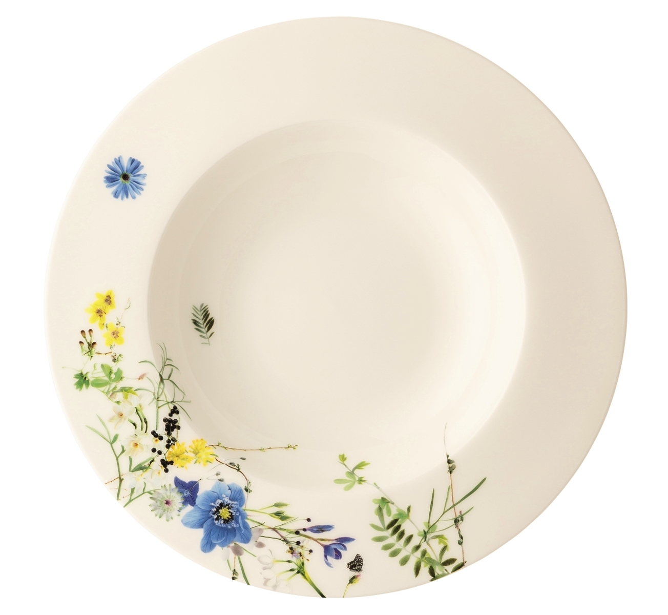 Rosenthal Brillance Fleurs des Alpes Suppenteller/Fa 23 cm