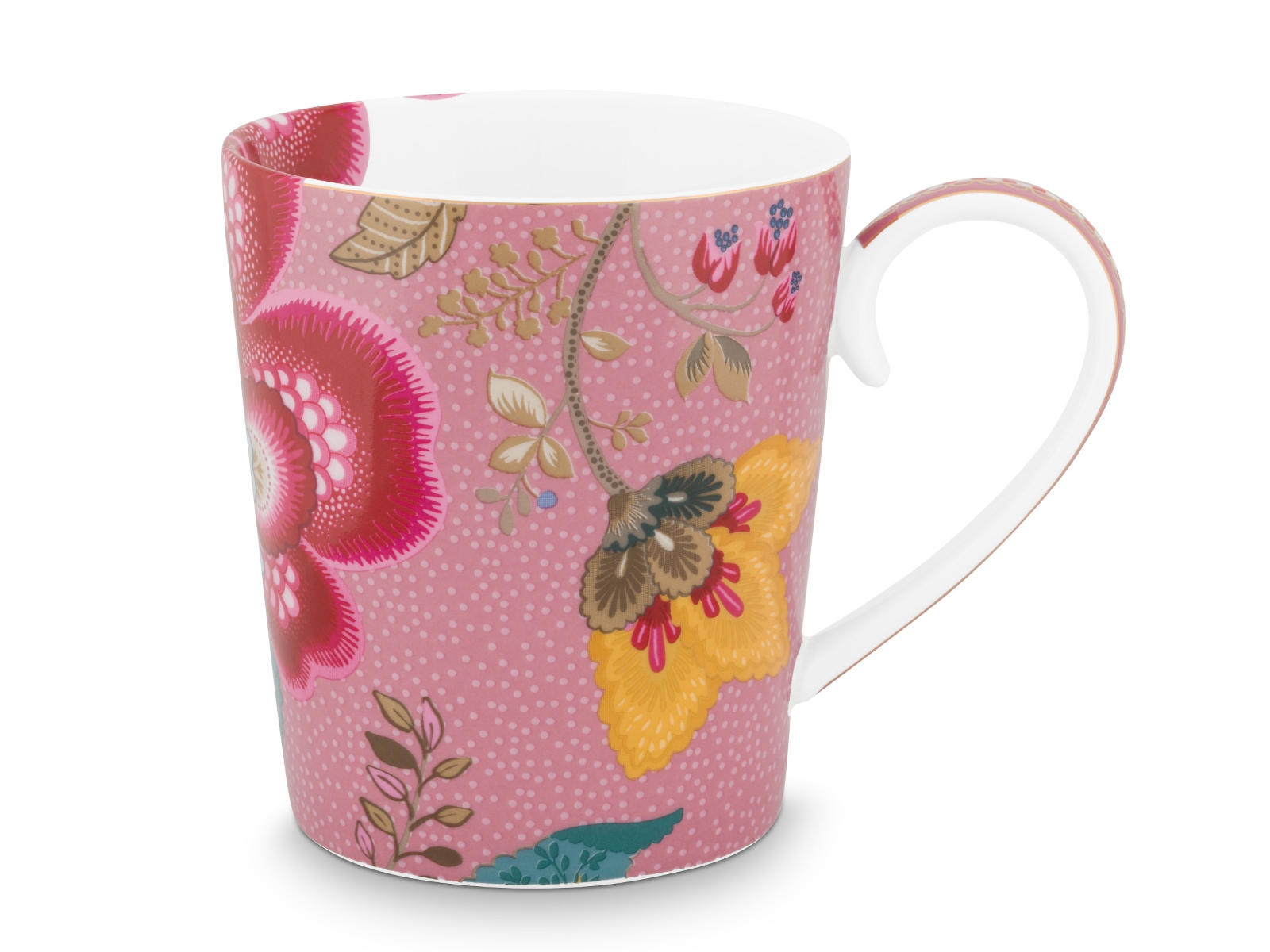 PIP STUDIO Floral Fantasy Alphabet Becher pink Y 0,35 l