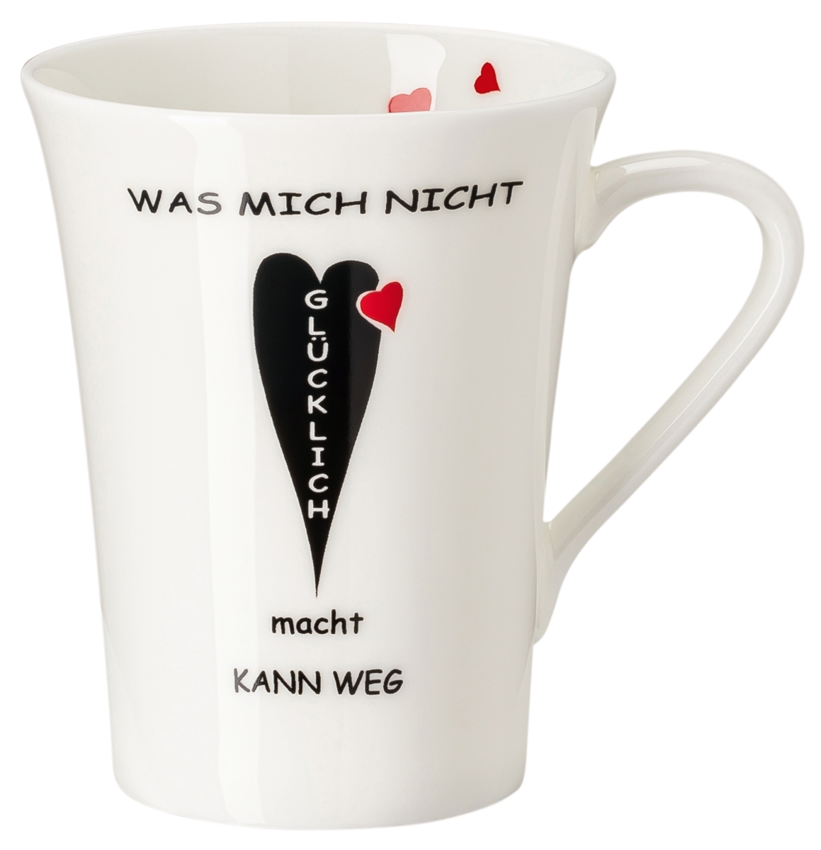 Hutschenreuther My Mug Worte - Glücklich Becher mit Henkel 0,4 l