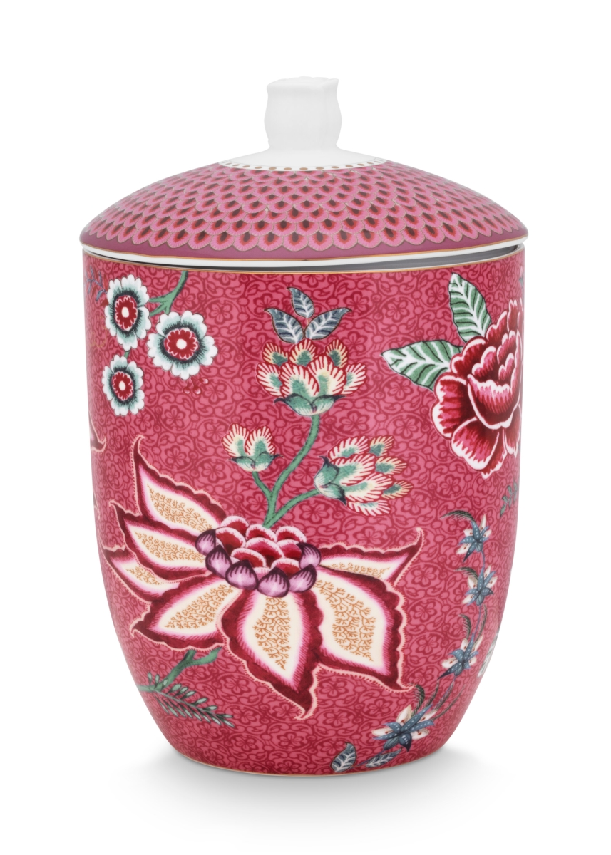 PIP STUDIO Flower Festival Vorratsdose dark pink 1,5 l